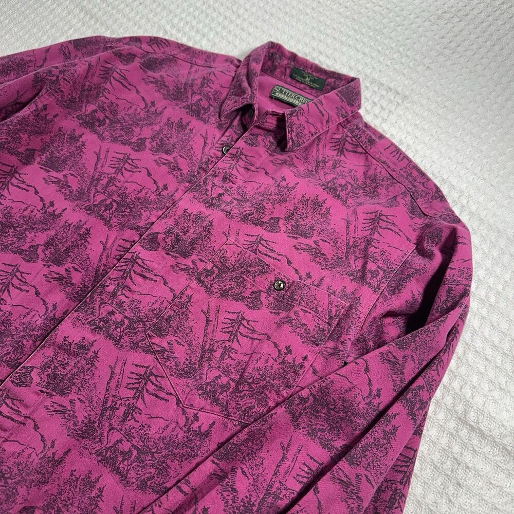 RARE Levi’s Sutter Creek‎ M | 80s Magenta Forest | Hidden Placket + MOP Buttons